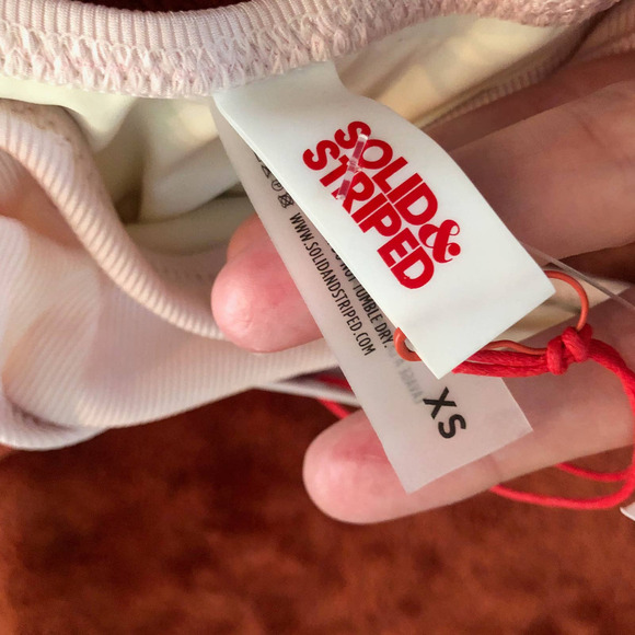 nwt solid & striped blush high leg bikini bottoms - Picture 4 of 5